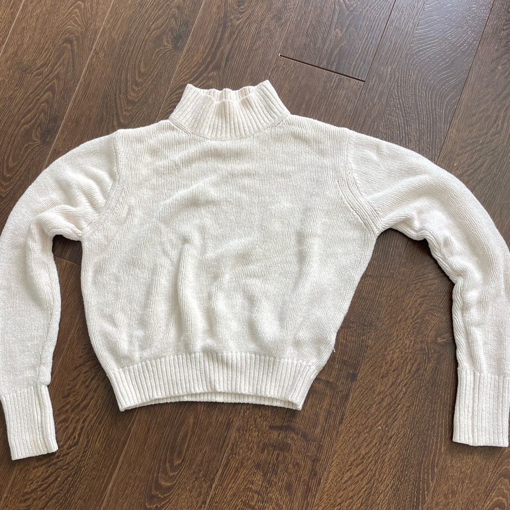 Wilfred Cream Mock Neck Sweater